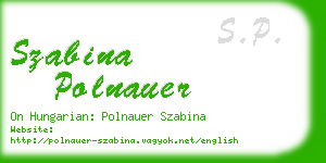 szabina polnauer business card